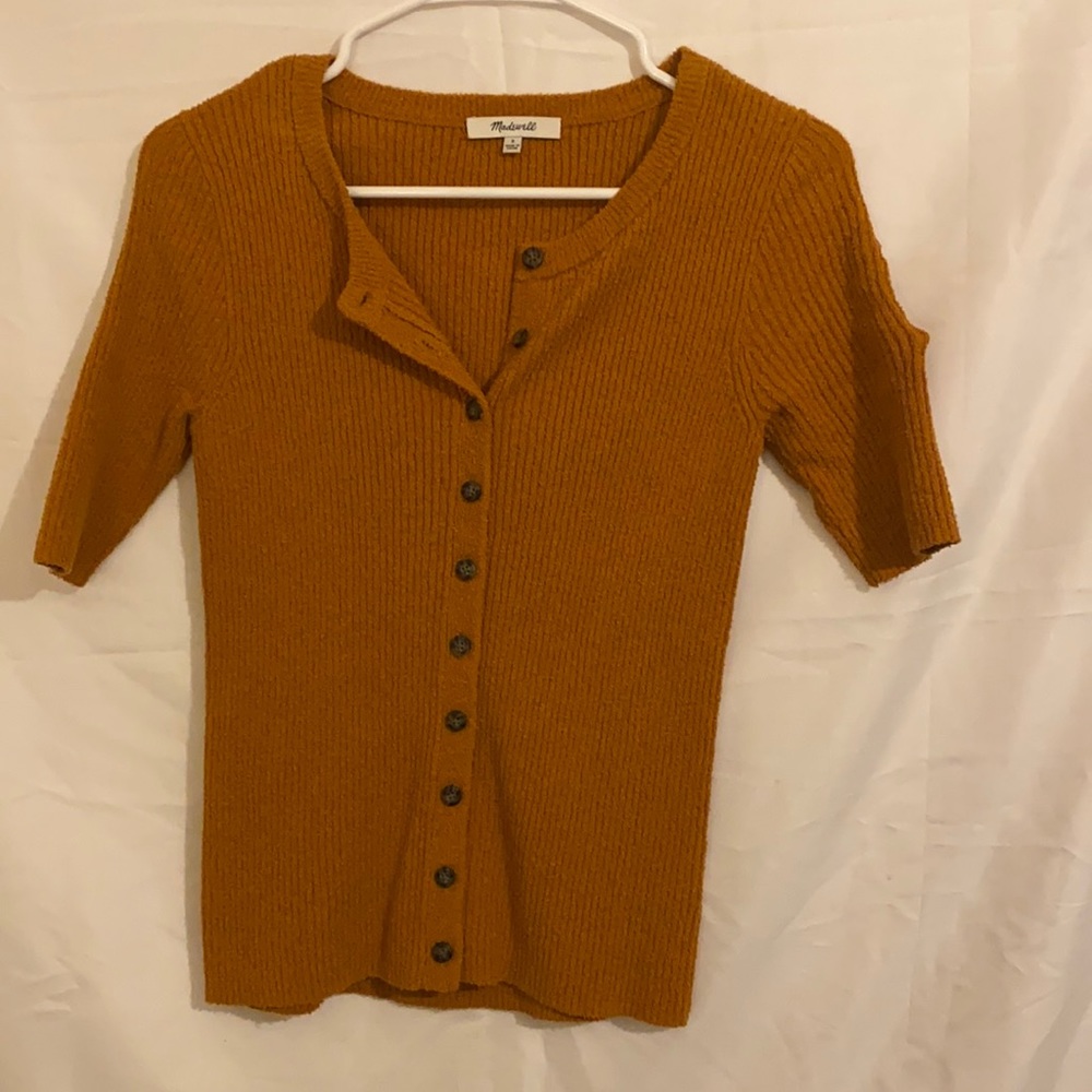 MADEWELL— knitted short sleeve cardigan